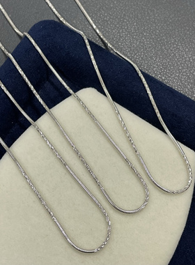 意大利进口工艺S925银车花闪圆蛇骨链 个性百搭小众气质毛衣链