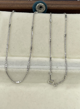 S925银肖邦链间车花立体珠项链 百搭时尚锁骨链