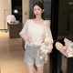 纯欲蕾丝家居服套装 短裤 短袖 喔密哒莫代尔棉纯色高级感睡衣女夏季
