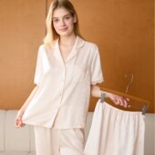 纯色 天高级感三件套家居服套装 2026名典3619新款 凉感睡衣女士夏季