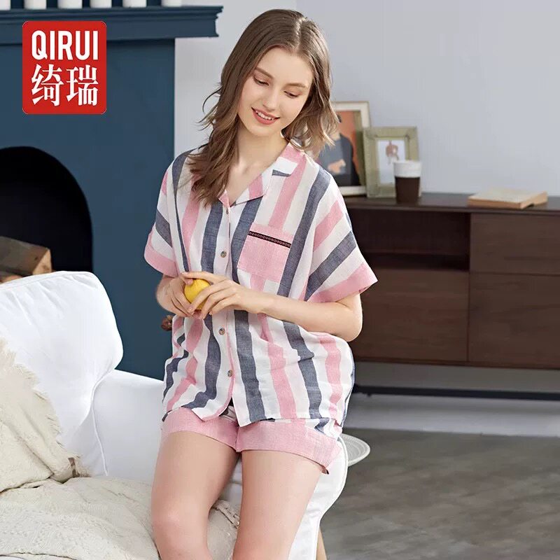 绮瑞女士夏季梭织短袖短裤家居服