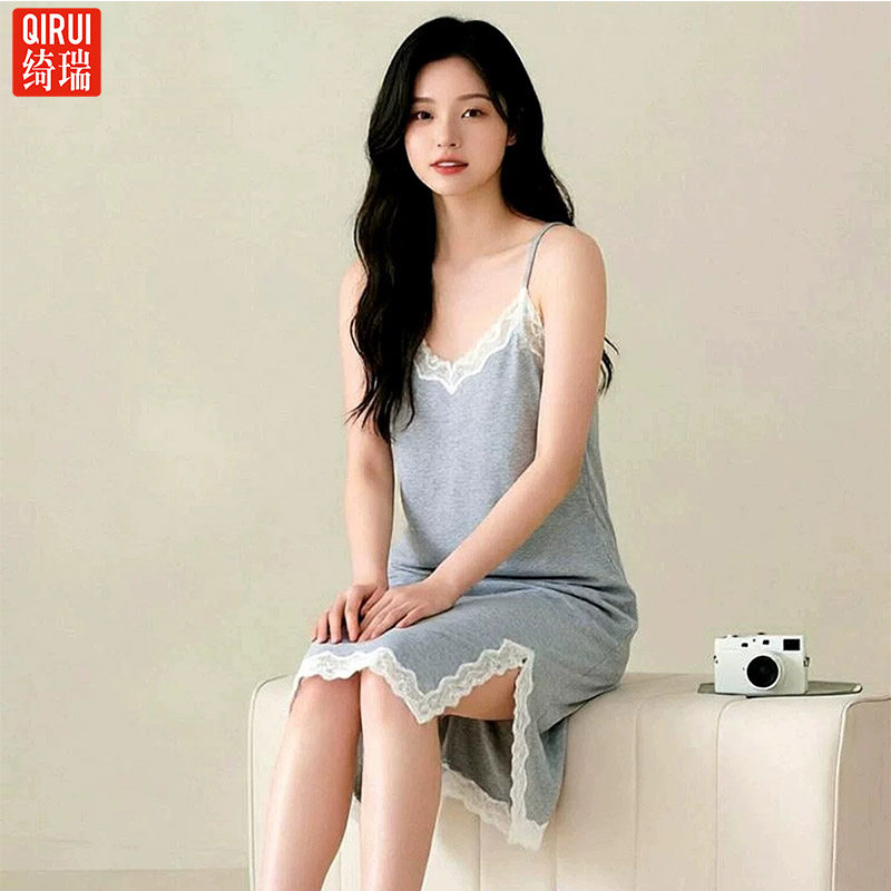 绮瑞莫代尔夏季性格蕾丝吊带睡裙