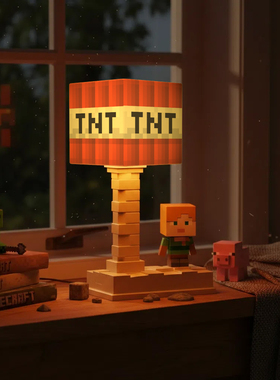 我的世界周边游戏元素TNT小夜灯mc积木灯学生床头灯氛围台灯现货