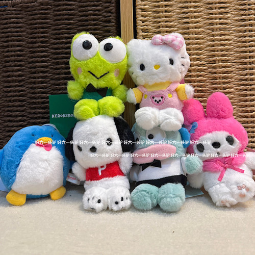 可爱日系卡通公仔挂件 丑鱼hellokitty企鹅pc狗大眼蛙美乐蒂玩偶
