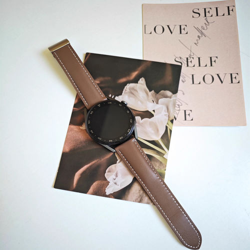 适用三星手表watch6磁吸扣watch5pro真皮表带watch4classic新款