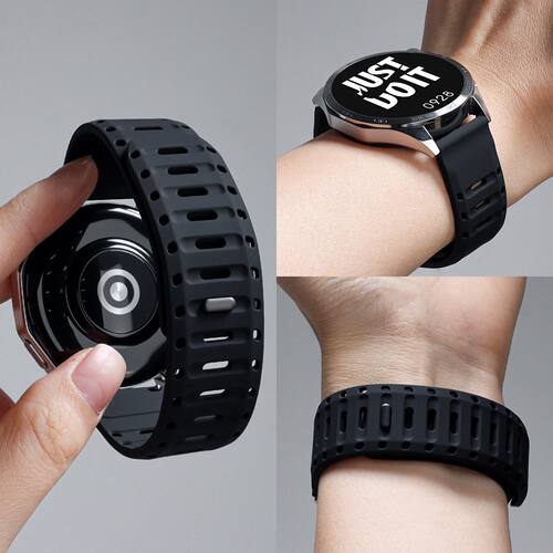 适用华为fit5表带磁吸扣fit5pro男款透气运动硅胶fit4pro腕带fit3