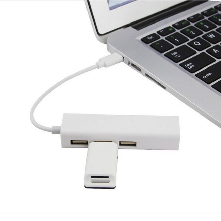 TYPE-C 100M 네트워크 카드 TYPE-C - RJ45 이더넷 카드[2.0USB 3포트 허브 허브 포함]