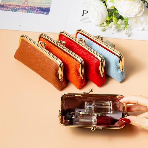 新款小众时尚口红包迷你小巧零钱包收纳包女PU皮夹子钱包潮流