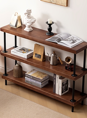 实木搁板架多层货架鞋架简约落地隔板收纳架陈列原木置物架花架子