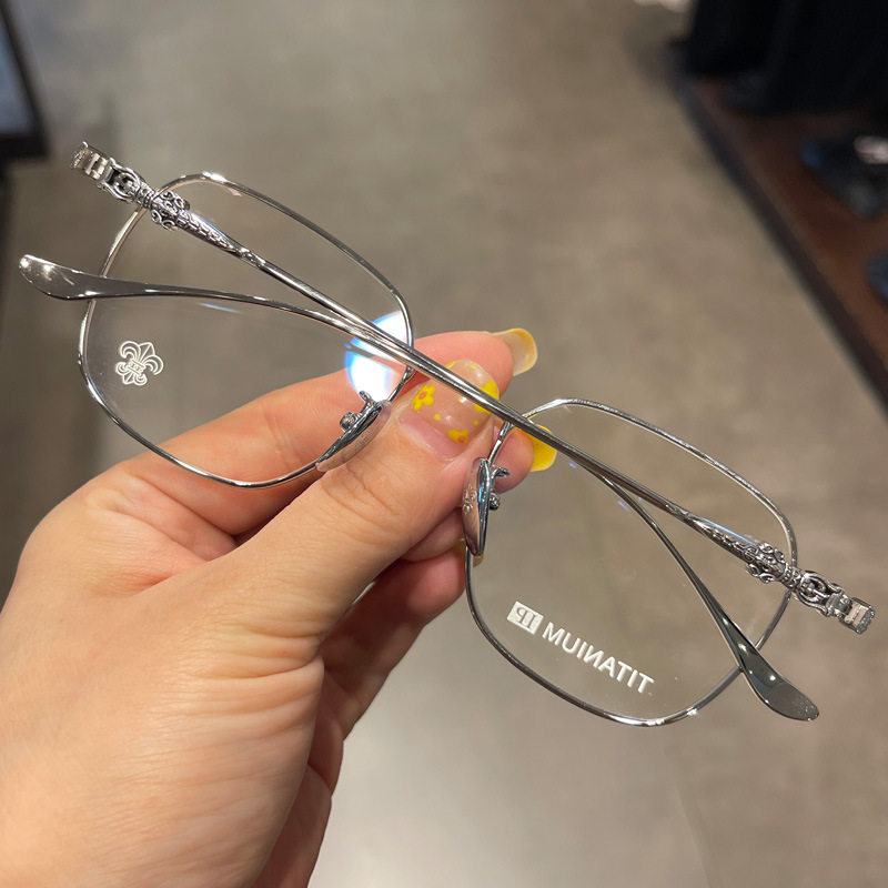 克罗星眼镜框架新品纯钛超轻方形眼镜架