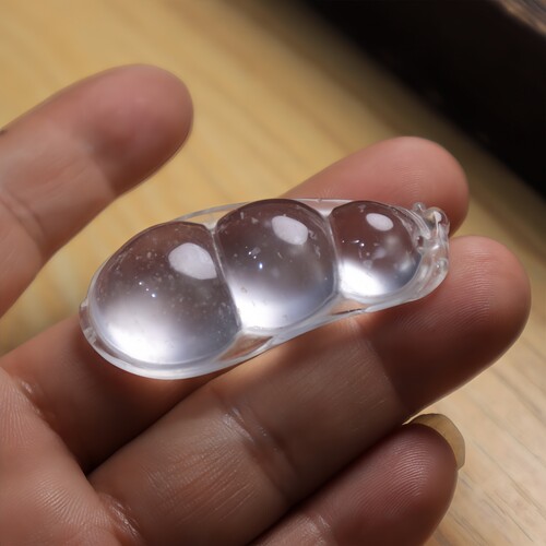 天然冰种水沫玉福豆吊坠挂件通用精美时尚把玩配饰玉石配件