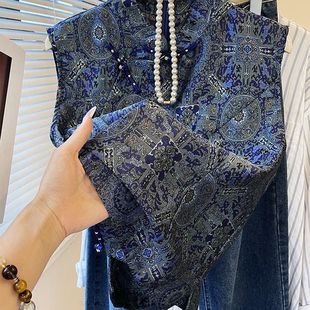 新中式简约国风盘扣立领无袖上衣2025年秋时尚气质显瘦盘口马甲女