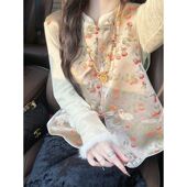 2026年早春新中式 外搭 国风马甲看独特年轻漂亮宋锦盘扣上衣女装