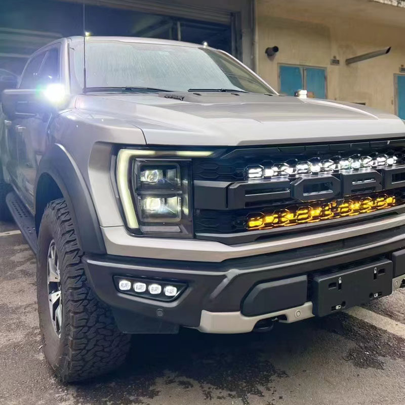 适用22-25年福特猛禽F150雾灯三代猛禽双色日行灯转向警示灯