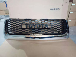 适用14 TRD银色边框前脸带LED灯 21年丰田坦途电镀前中网格栅新款