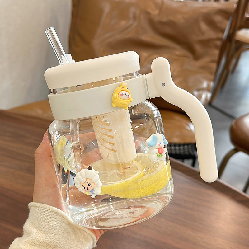 水杯茶杯玻璃杯花茶杯带茶隔杯子