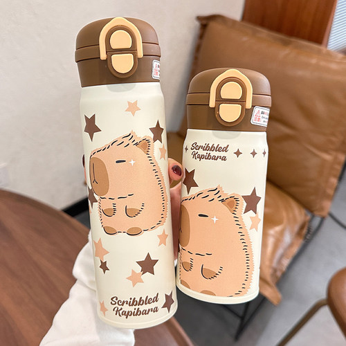 316不锈钢双饮儿童保温杯防摔