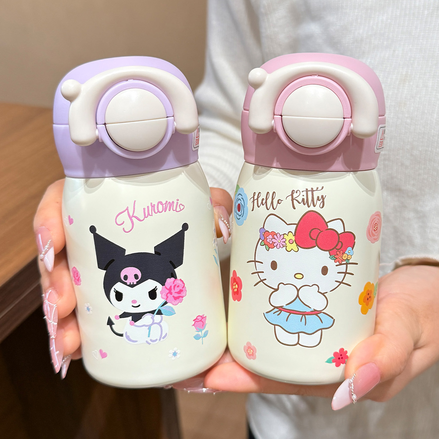 迷你保温杯女生高颜值双饮吸管杯