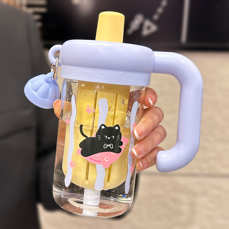可爱猫咪玻璃杯女2025新款泡茶杯