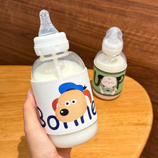 奶瓶大人可爱玻璃水杯成年人奶嘴杯子送女朋友专属躺着喝水的奶瓶