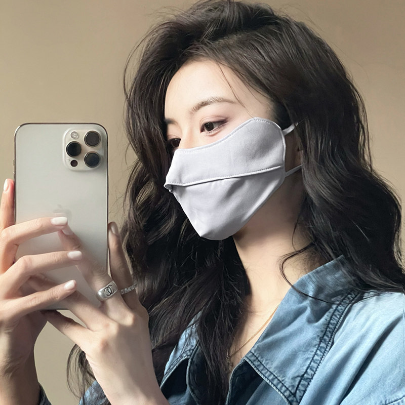 冰丝防晒口罩女防紫外线全脸护眼角脸罩开车夏天夏季薄款透气面罩