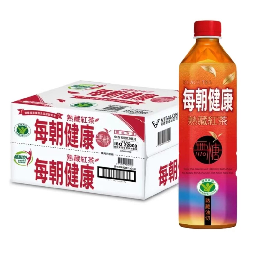 台湾原装每朝健康熟藏红茶650ml