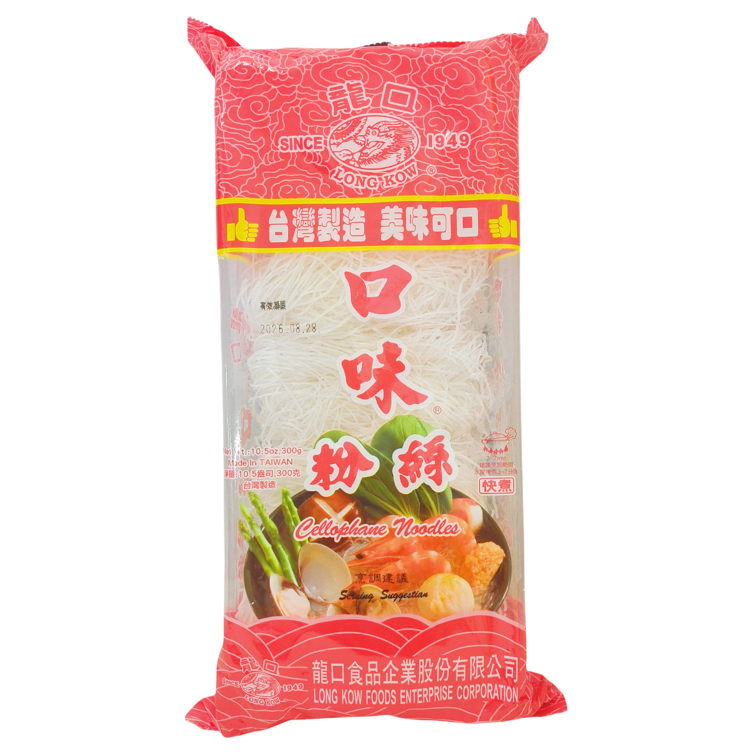 台湾进口特产龙口口味粉丝300g绿豆马铃薯淀粉台湾风味炒粉汤粉料