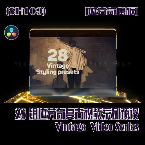 (SH109) 28组复古DaVinci Resolve 达芬奇视频系列预设模板