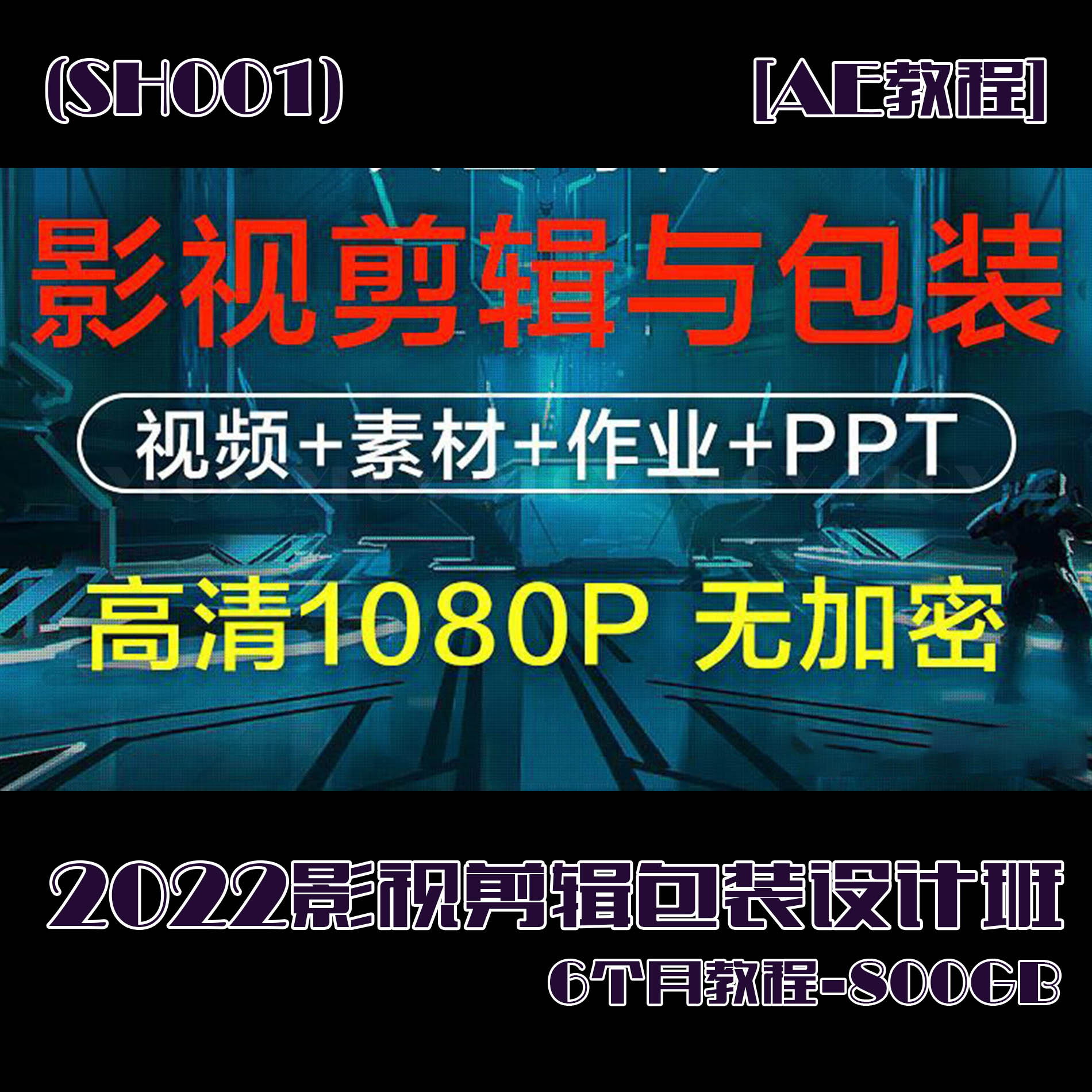 (SH001)[AE教程] 2022影视剪辑包装设计班6个月教程-800GB