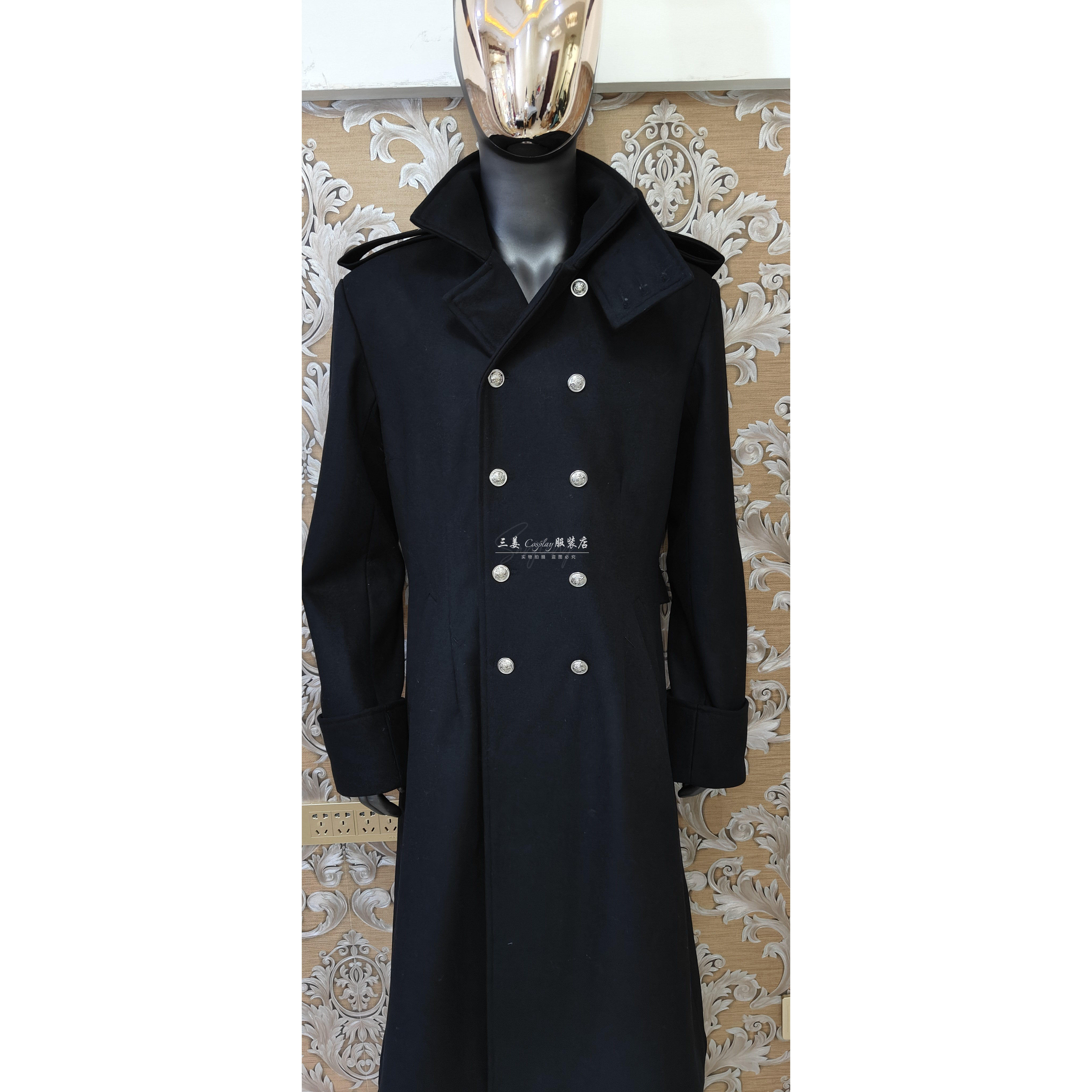 【量身定制】三姜cosplay服装店 法国1902年军官大衣 双排扣高领