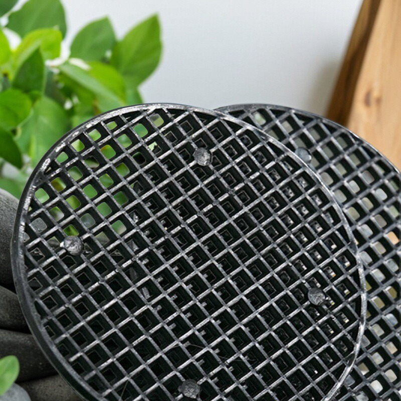 防漏土透气漏水花盆网格底网花盆底部孔圆形平面底孔塑料网垫垫片