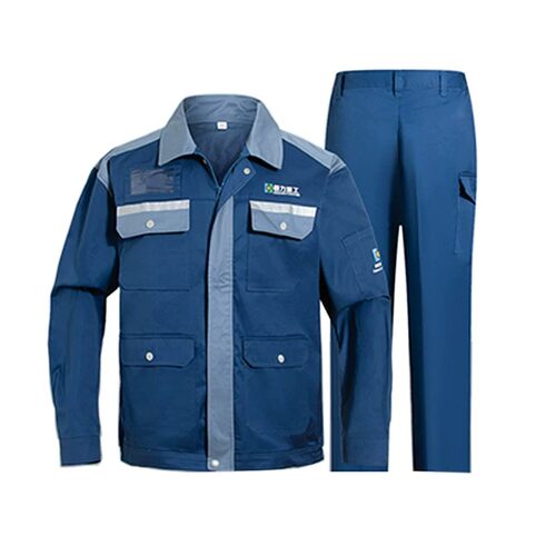 重工工作服恒力工装带反光条春秋电焊专用造船耐磨劳保服定制外套