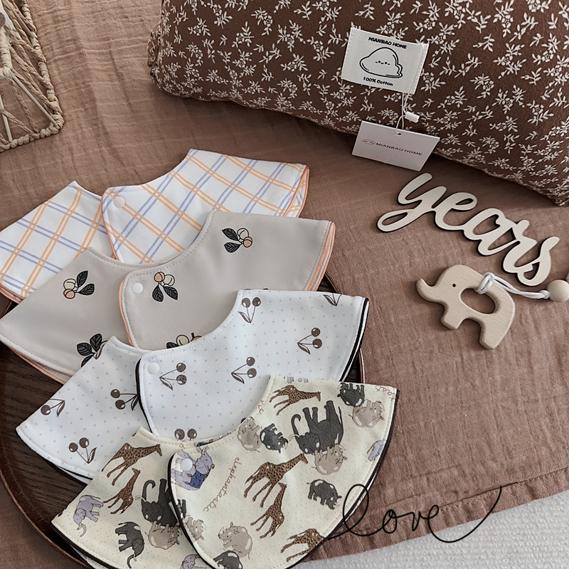 ins韓國洋氣圓形小圍嘴