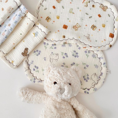 超柔纱布婴儿枕头枕巾