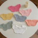 ins北欧莫兰迪花瓣婴儿围嘴高端纯色纱布围嘴新生儿防吐奶口水巾