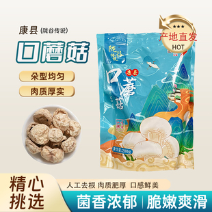 陇谷传说口蘑菇干货口蘑干口蘑新鲜菌菇甘肃陇南白蘑菇煲汤食材