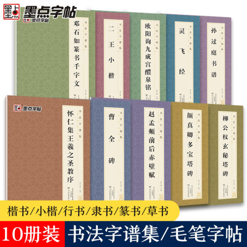 墨点字帖书法字谱集成人学生