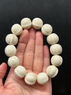 14颗象牙果雕刻20左右鲨鱼贝配饰文玩散珠男女佛珠