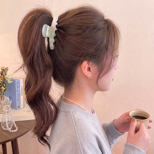 2026新款白贝母透色抓夹高级感女