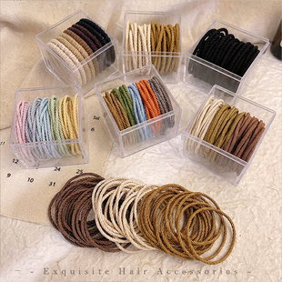 罐装 扎高马尾高弹力发绳不伤发橡皮筋头绳发饰 螺纹发圈女2026新款