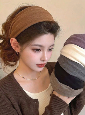 2026新款春夏百搭复古针织宽边发箍高颅顶洗脸防滑压发头箍发饰