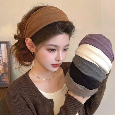2026新款春夏百搭复古针织宽边发箍高颅顶洗脸防滑压发头箍发饰