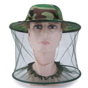 蜂帽养蜂防蜂帽面纱头罩面罩蜜蜂防护帽子收蜂冒养蜂防蛰专用工具