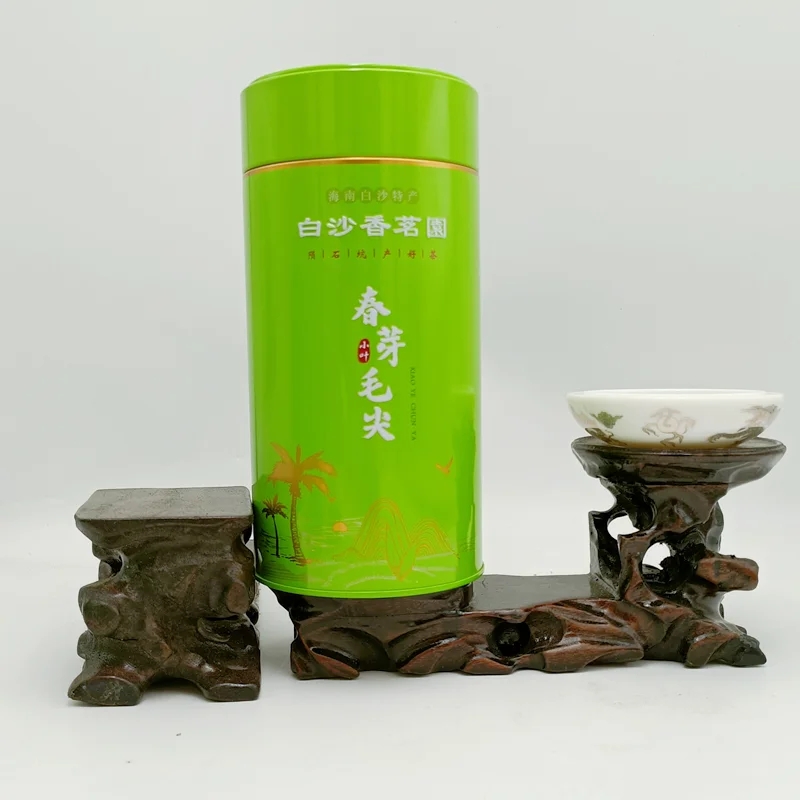 海南 白沙陨石坑绿茶 香如意春芽毛尖 150g 罐装 茶 特色产区绿茶 原图主图