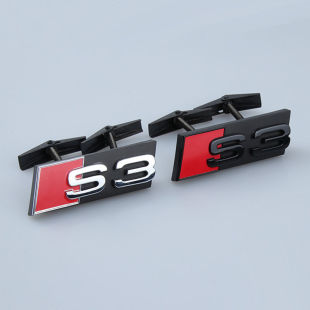 车标标字标改装字贴奥迪中网标适用于RS3S4S5S3蜂窝S6SQ7SQ5SQ3