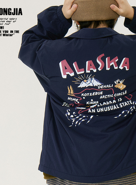 秋冬新加绒儿童棒球风外套上衣男女童装摇粒绒内里后背地图印花