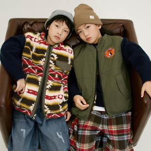 贴布男女童装 新品 马保暖冬季 好看一衣两穿两面穿摇粒绒户外工装