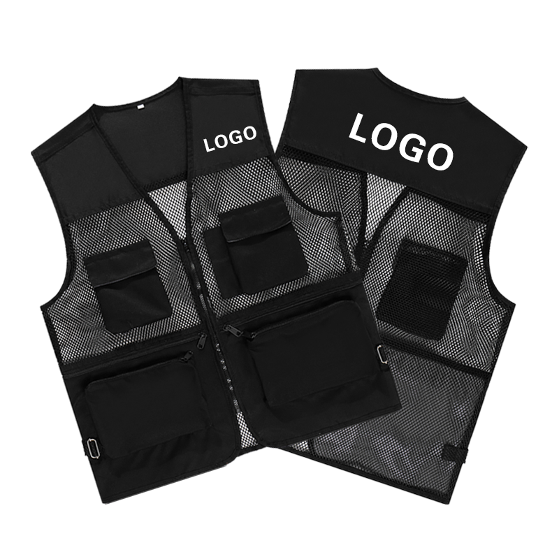 定制多口袋工装马夹摄影师导演记者多兜婚庆马甲工作服印字绣logo