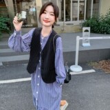 C270-2728-P160-K238新品马甲格子加鱼尾裙套装，女装连衣裙，2C270