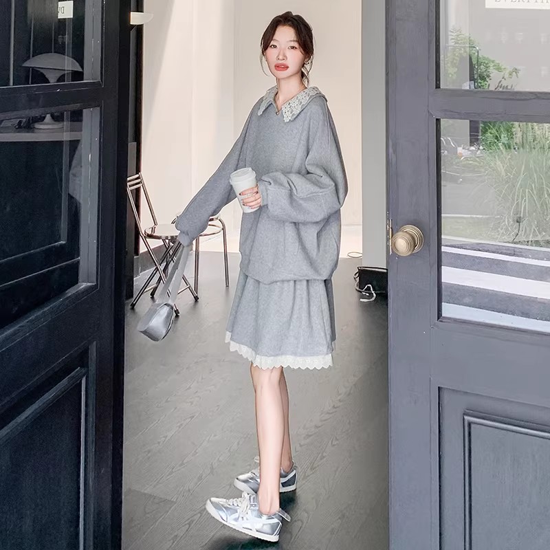 C270-2732-P155-K228春款米呢绒卫衣套装裙,女装套装/套裙,2C270